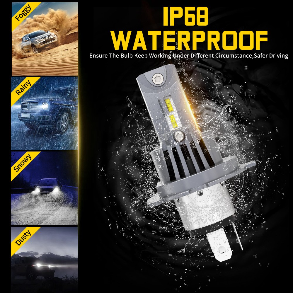 For 2017-2019 Volkswagen Beetle 4x LED Headlight Hi/Lo+Fog Light KIT 50000 hours