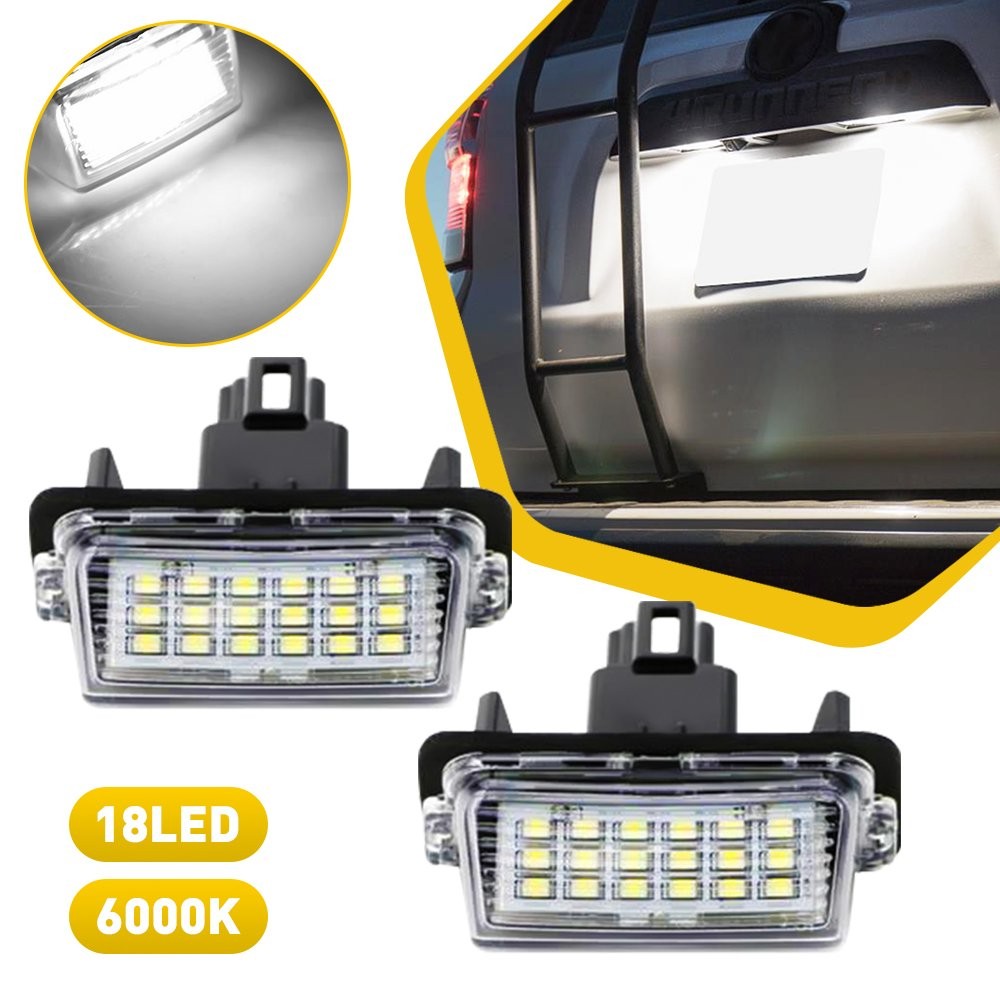 For 2012-2017 Camry LED Toyota License Plate Light Assembly Replacement White X2