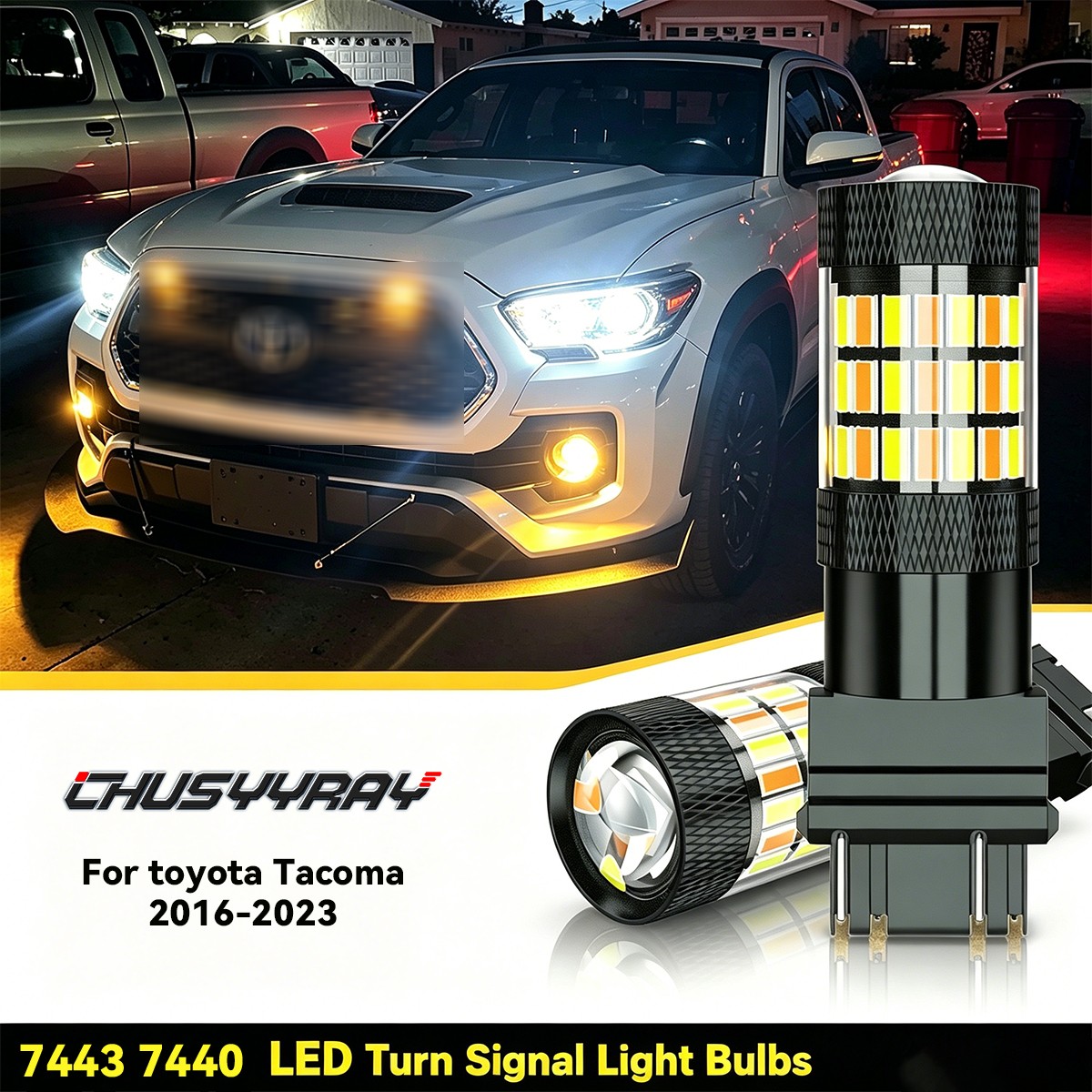 LED Front Rear Turn Light Signal Blinker Bulbs 7441 7440 Amber Error Free