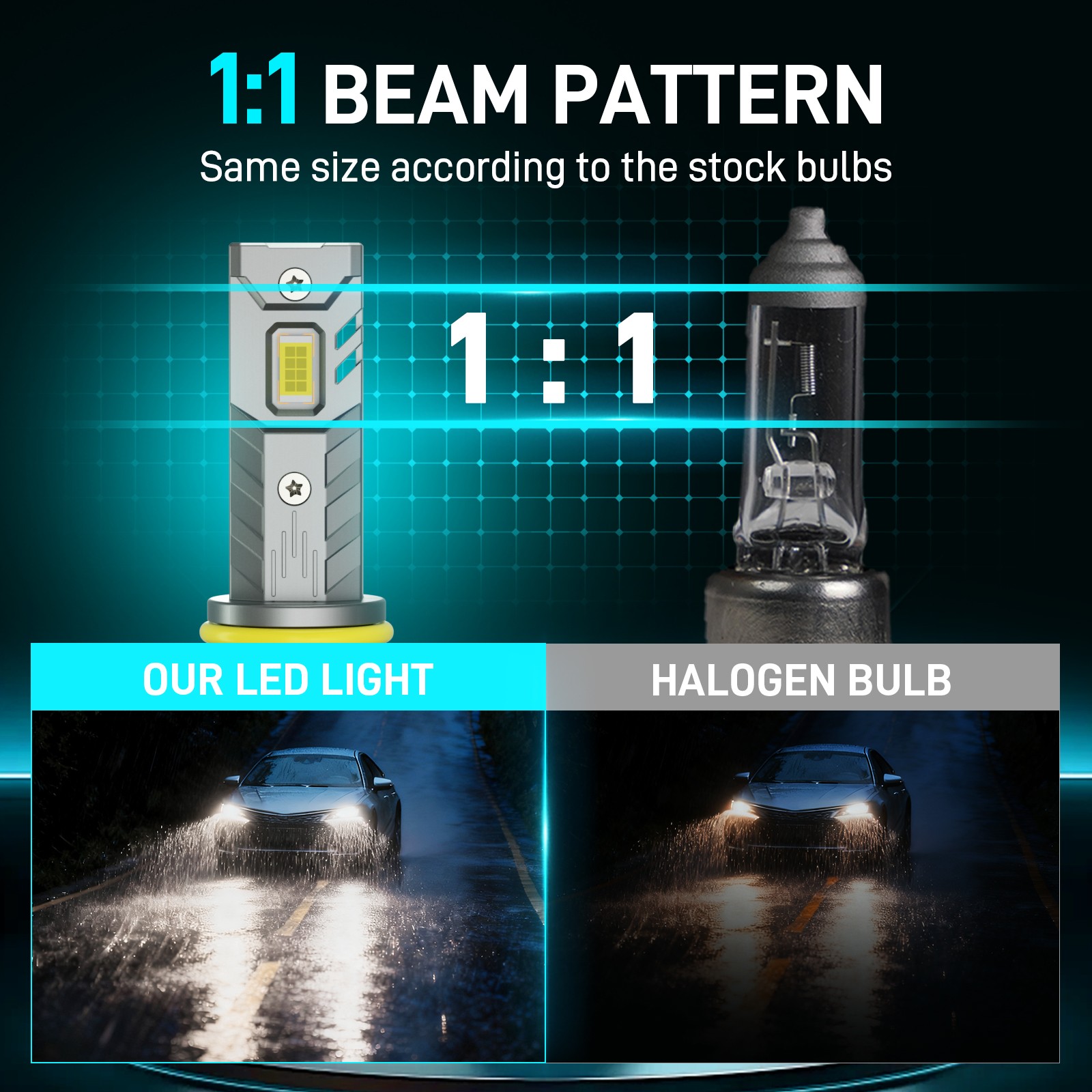 6500k LED Headlight Bulb 9005/HB3 9006/HB4 Hi/Lo Beam For Toyota Camry 1992-1996