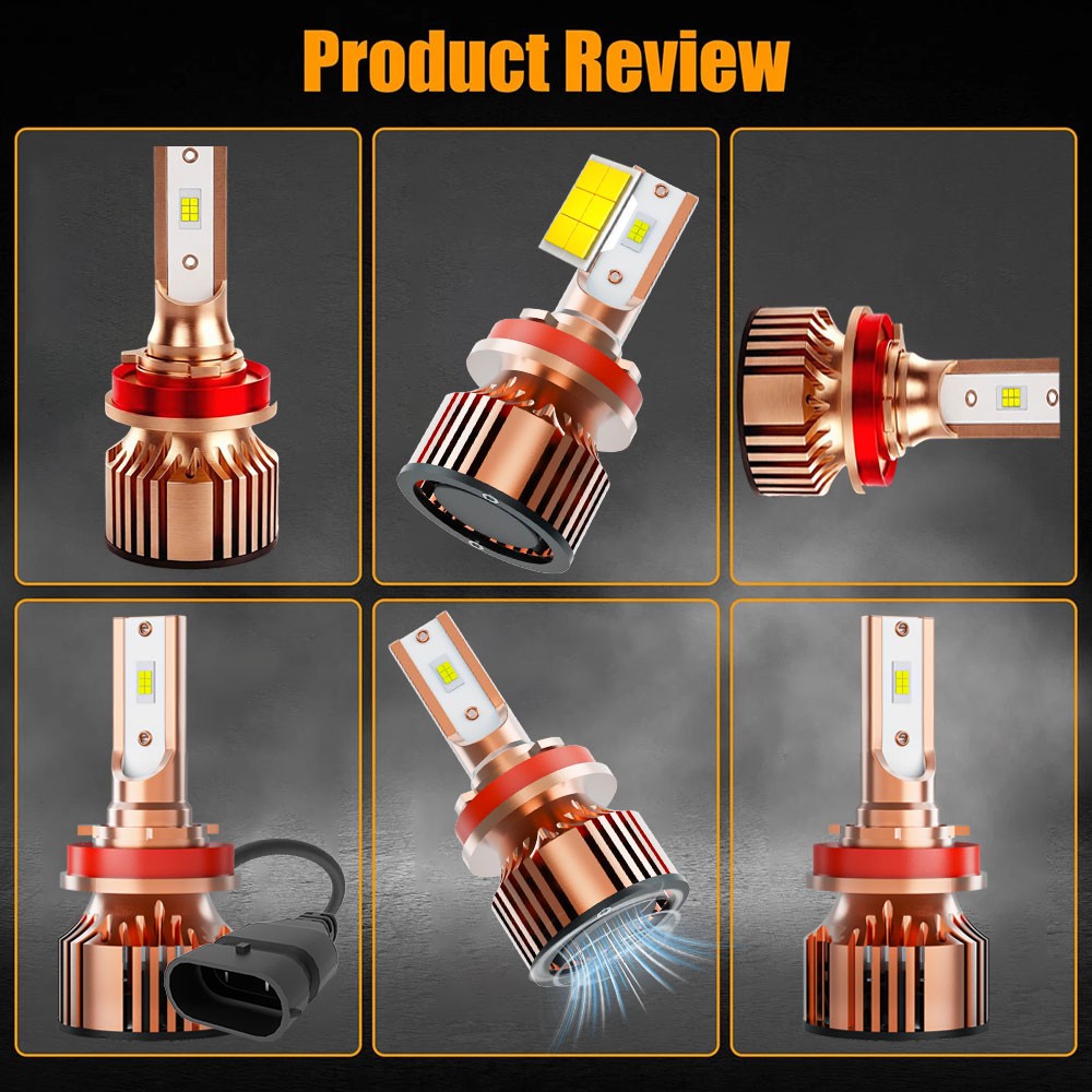 H11 9005 LED Headlight Kit Combo Bulbs High+Low Beam Super Bright White 6500K