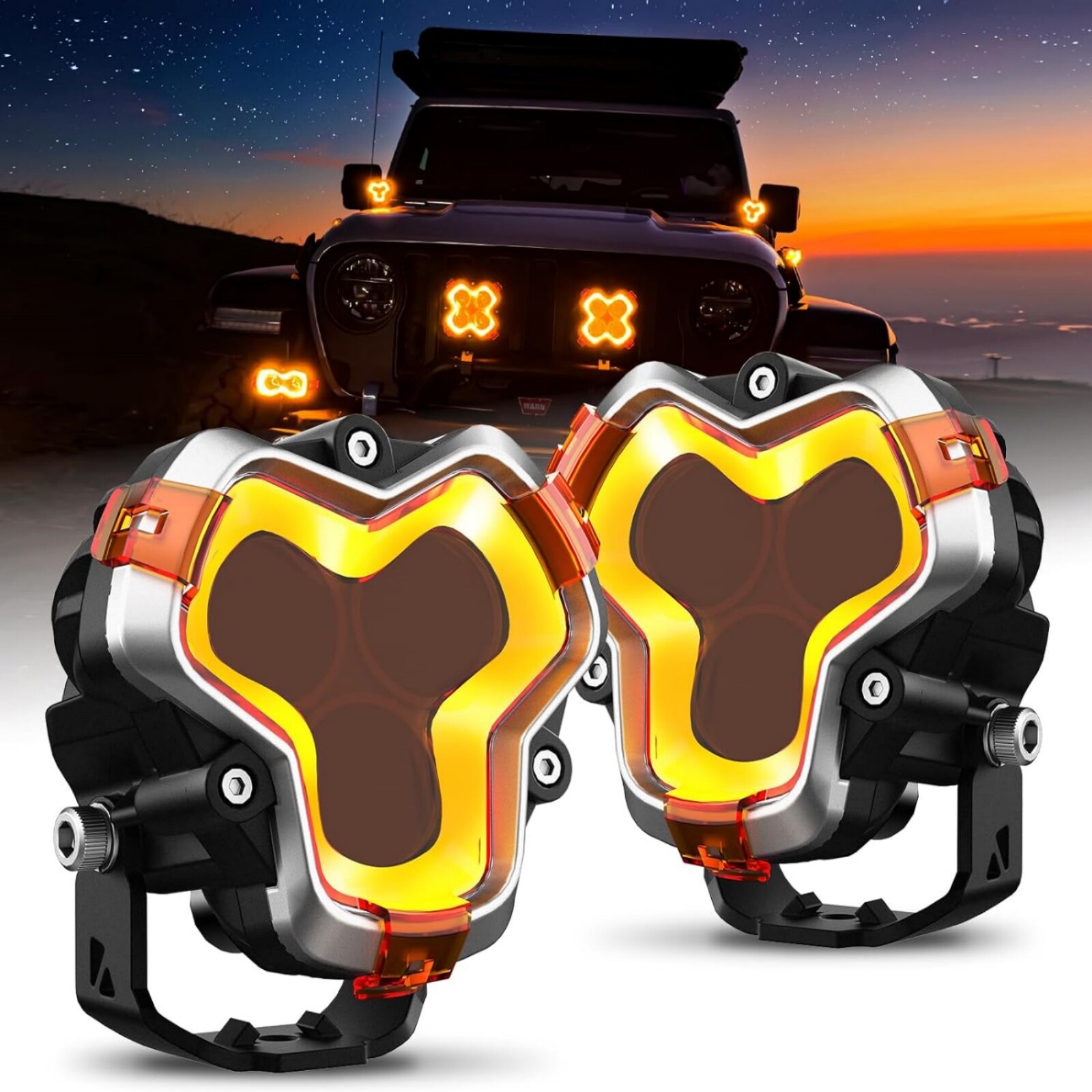 NOVSIGHT 3“ 4.5“ 6“ LED Light Cube Spot Flood Pods Driving Lamp Offroad ATV