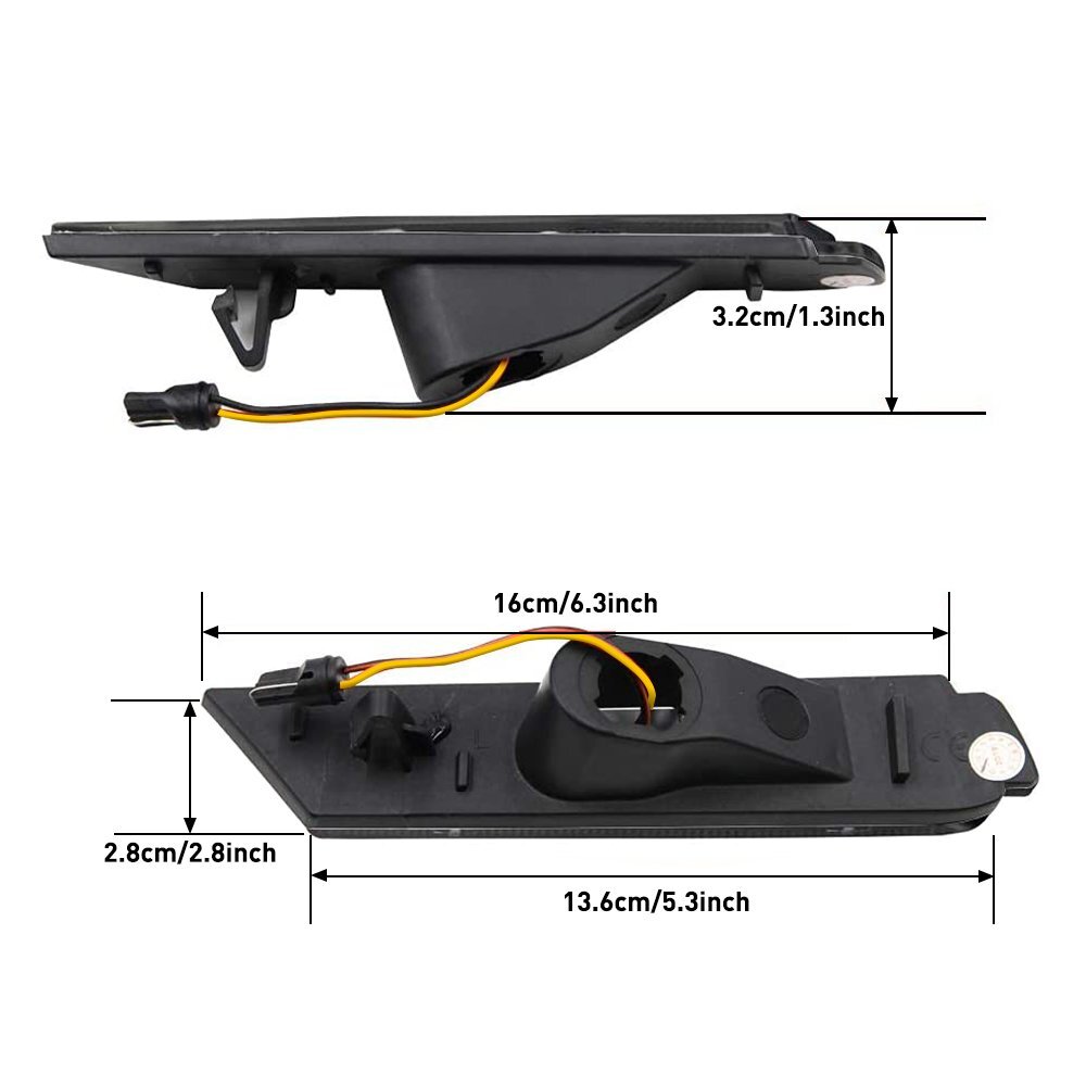 Smoked & Front Rear LED Bumper Side Marker Light Lamp For Chevy Camaro 2010-2015