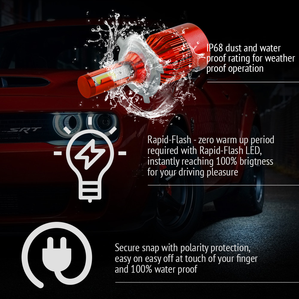 Cree H4 300W LED Headlights Kit Bulbs 6000K/3000K HI-LO Beam + fog light pk HID