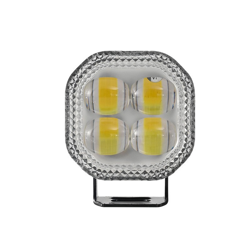 1PCS FourLeaf Clover LED Motorcycle Headlinght With External Spotlight Headlight