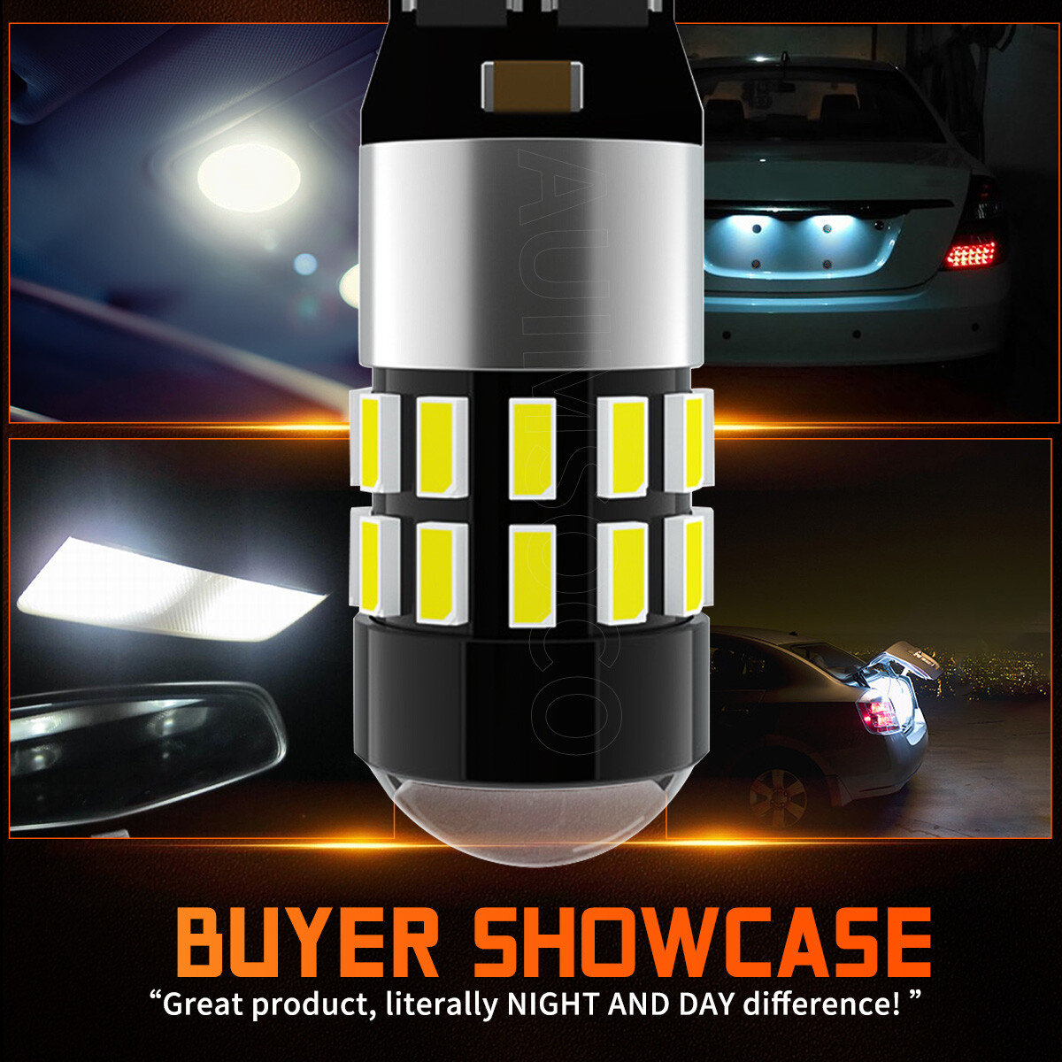 Car Led License Plate Map Light Lamp Bulbs T10 168 2825 W5W 6000K Xenon White