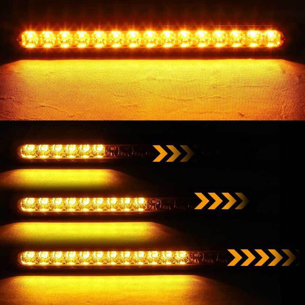 2X SMOKED LED SIDE MARKER LAMP TURN SIGNAL FLOWING LIGHT AMBER SEQUENTIAL BRIGHT