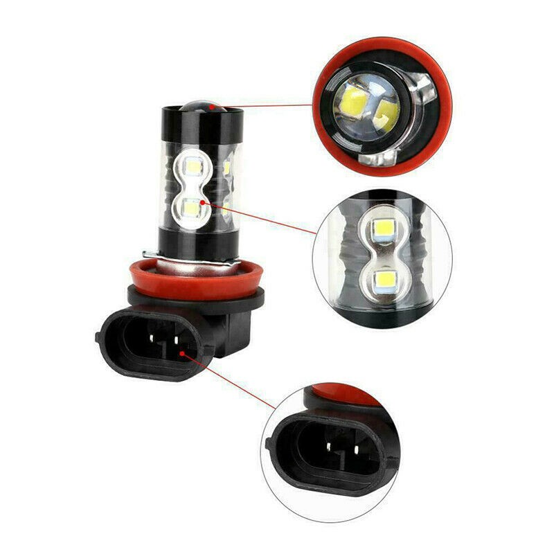For Honda Civic 2016 2017-2019 2020 – 6x LED Headlight Hi Lo Beam + Fog Bulbs BY
