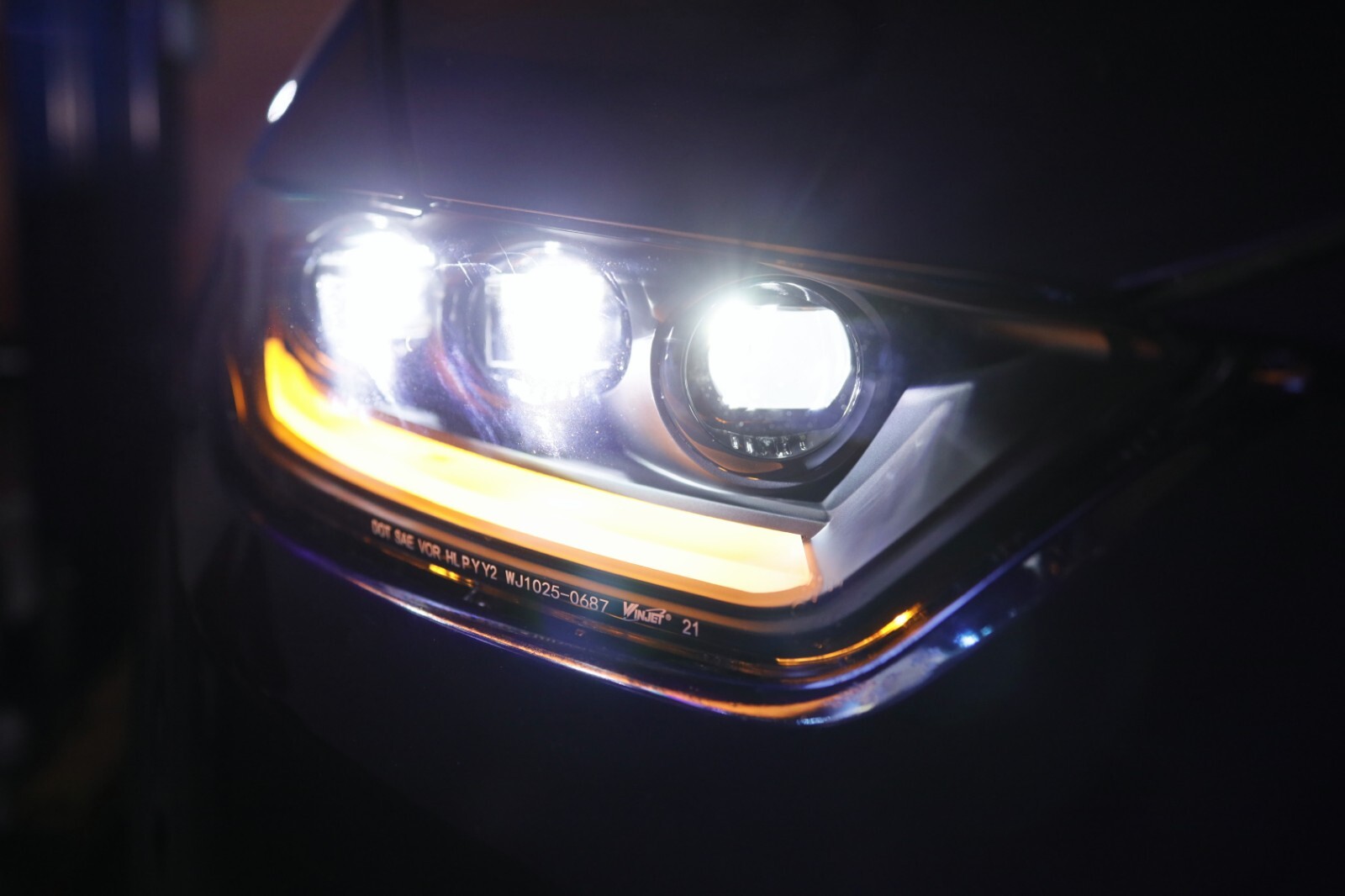 For 2015 2016 2017 Ford Mustang Headlights DRL LED Sequential Projector Headlamp