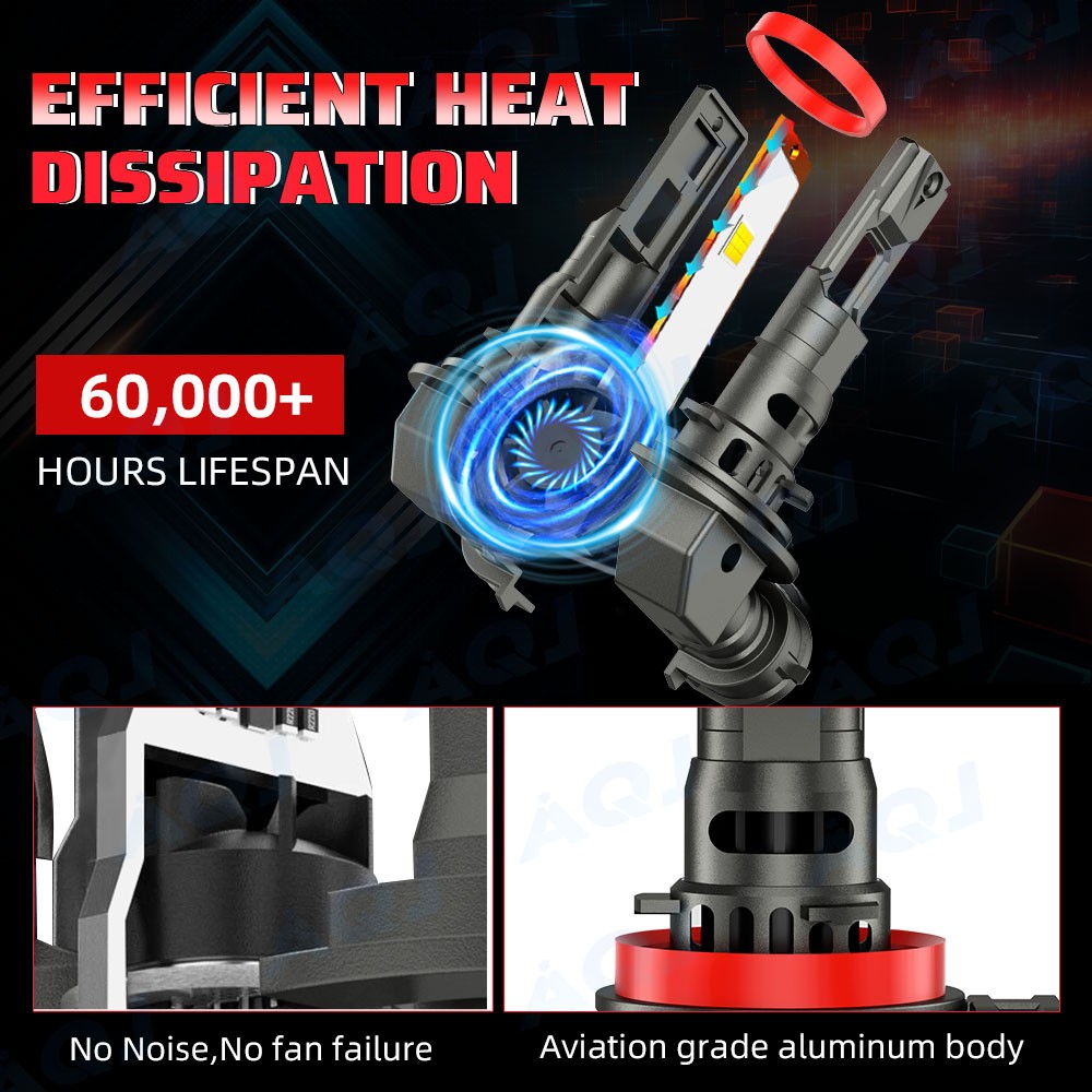 For Chevrolet Impala 2006-2013 6x LED Headlight Hi/Lo + Fog Bulbs Combo 6000K