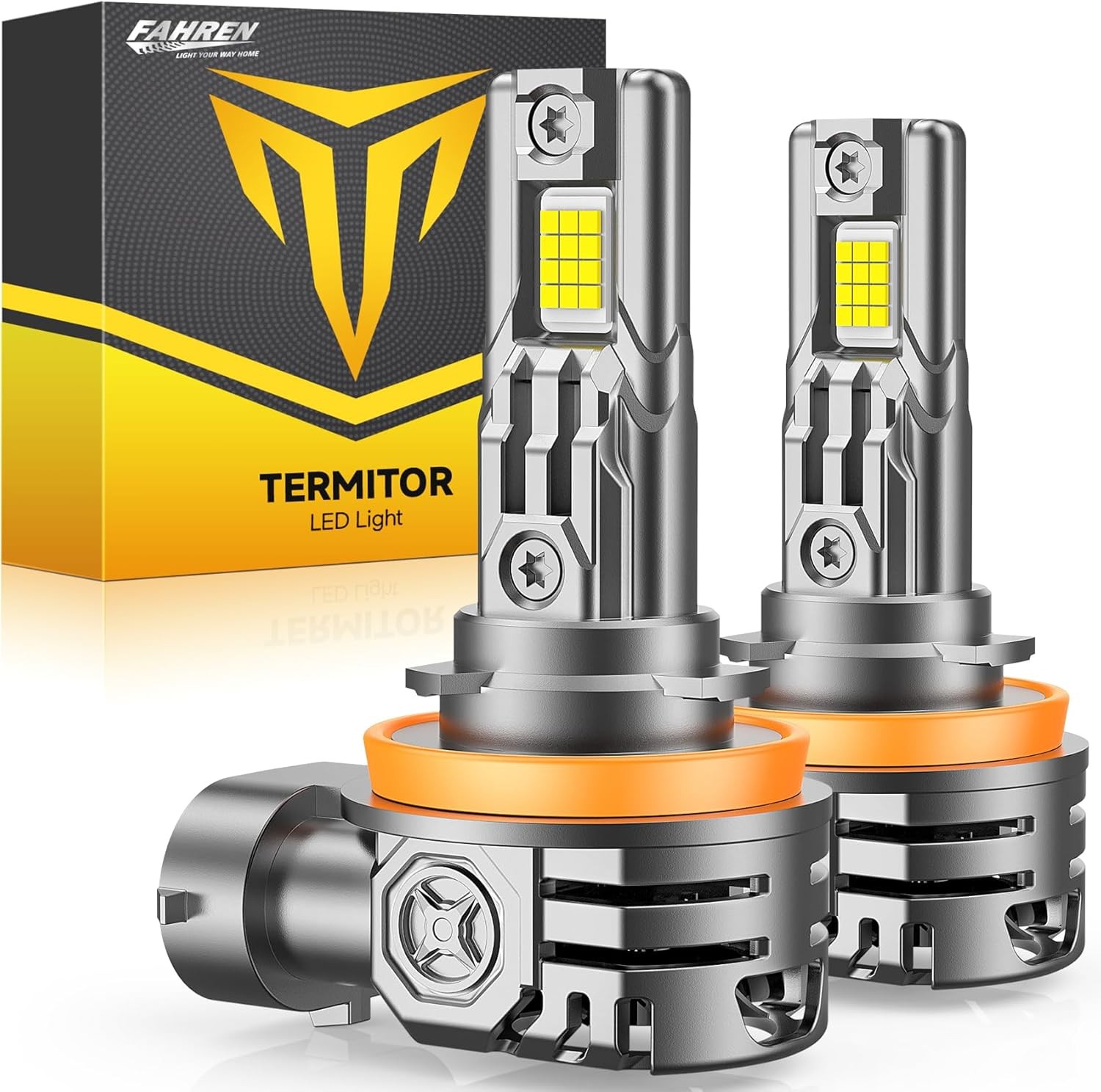 FAHREN H11/H9/H8 LED Headlight Bulb 80000LM 1000% Ultra Bright High/Low/Fog Beam