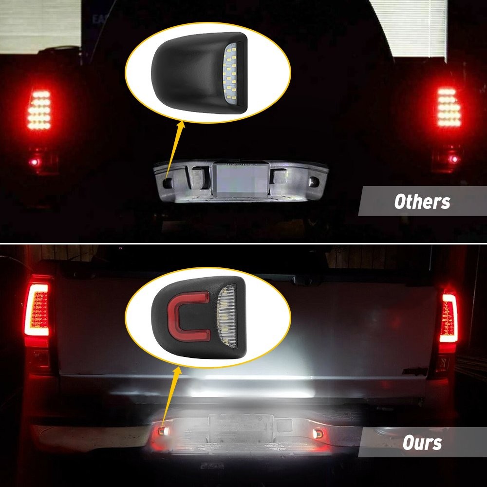 Fit Chevrolet Suburban Avalanche Tahoe 6000K LED White License Lights Plate 2Pcs