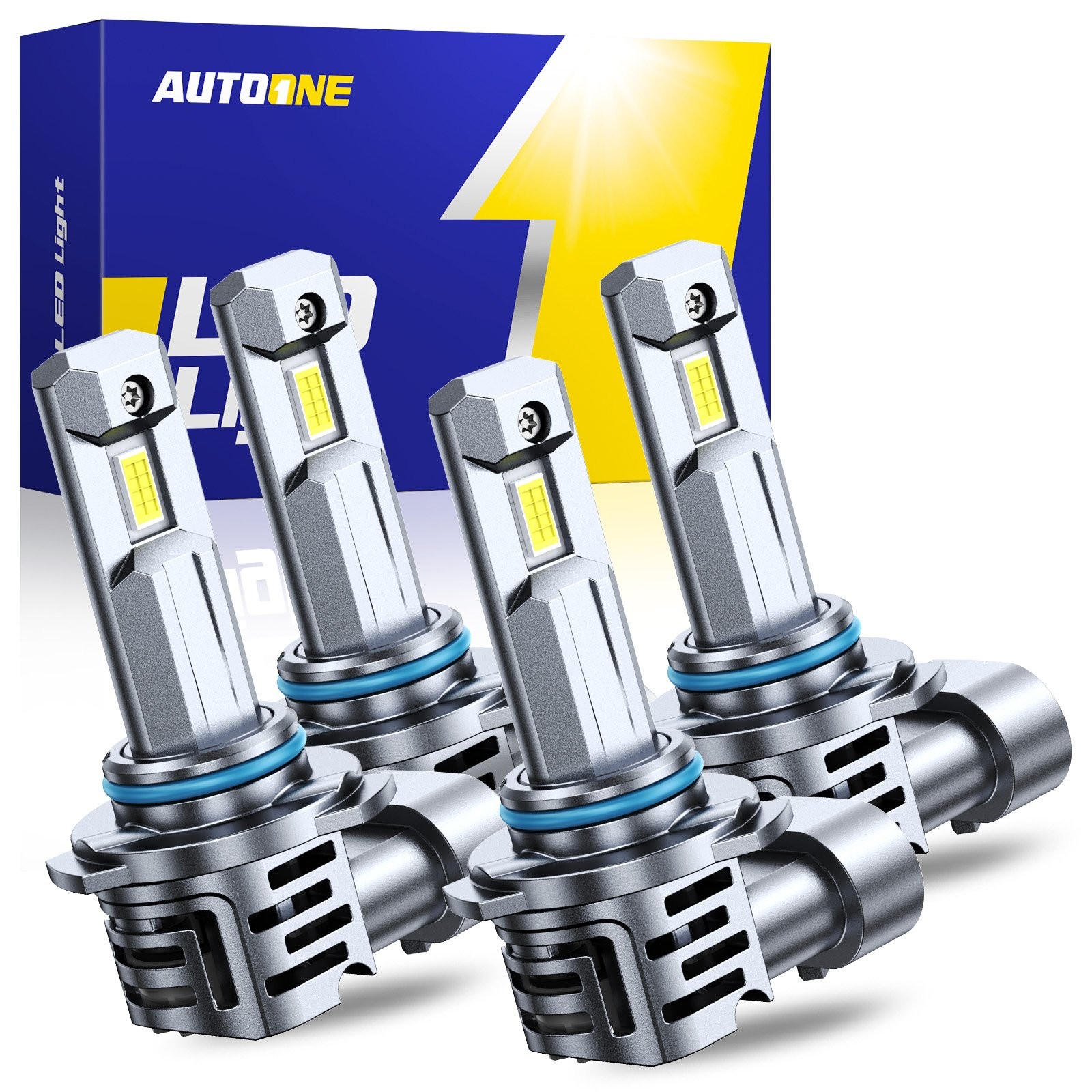 4x AUXITO 9005 H11 LED Headlight Bulbs Conversion Kit High Low Beam Bright White