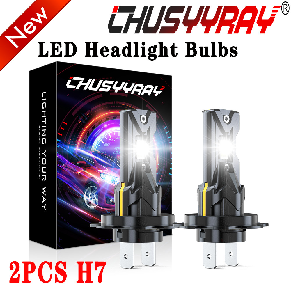 LED Headlight Bulbs Combo H7 6500K Cold White For Toyota 4Runner 2010-2020