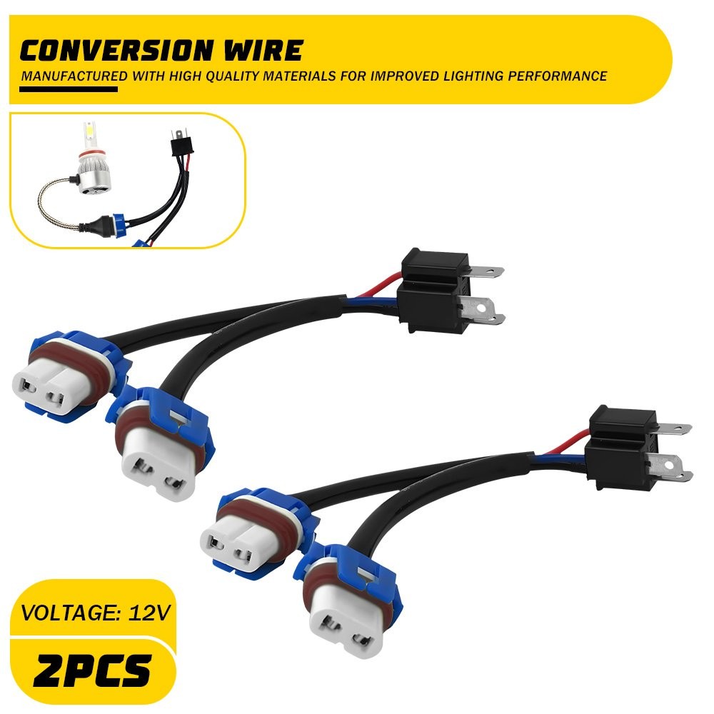 Conversion Wire 9003 H4 TO 9005 9006 Two Harness Head Lamp Adapter Plug Play New