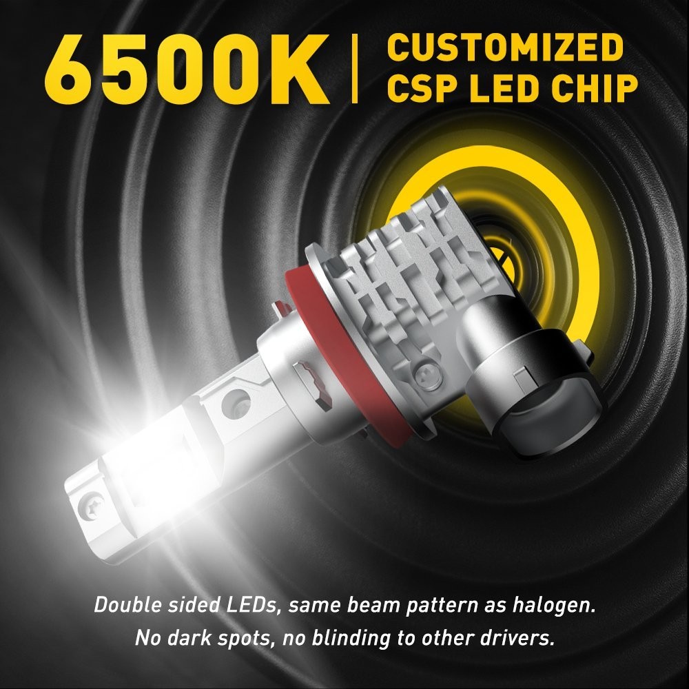 H11 H8 LED Headlight Super Bright Bulbs Kit 6500K White 360000LM HIGH/LOW Beam K
