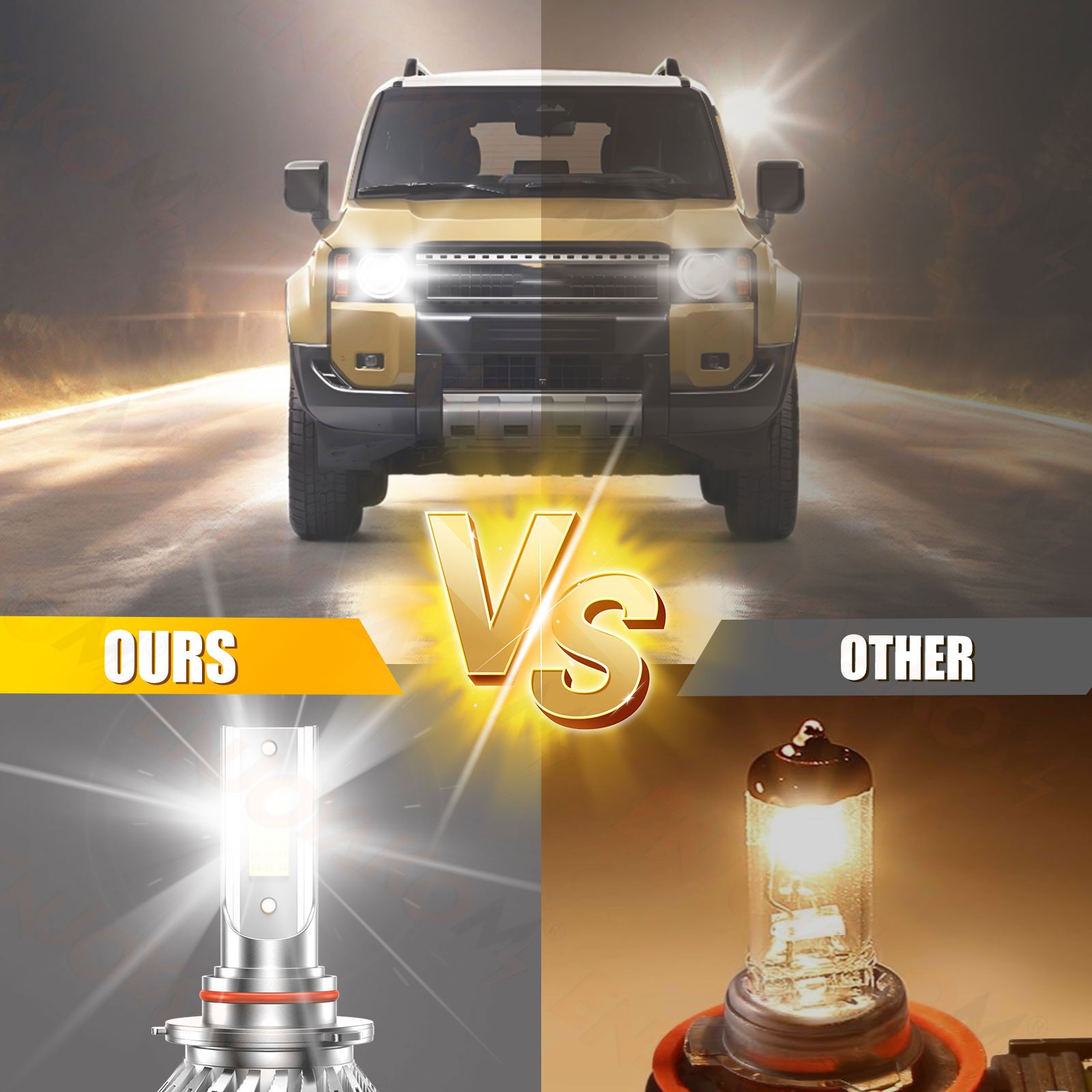 6x 9005 H11 H11 LED Headlight Combo High/Low Fog Beam For Honda Pilot 2006-2018