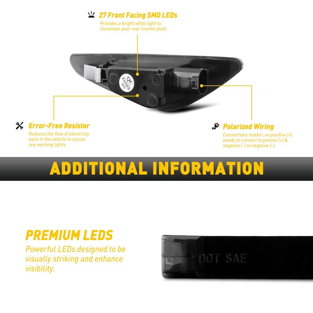 LED Indicator Side Marker Light Repeater Lamps Smoke Lens For BMW F25 E70 E71 J