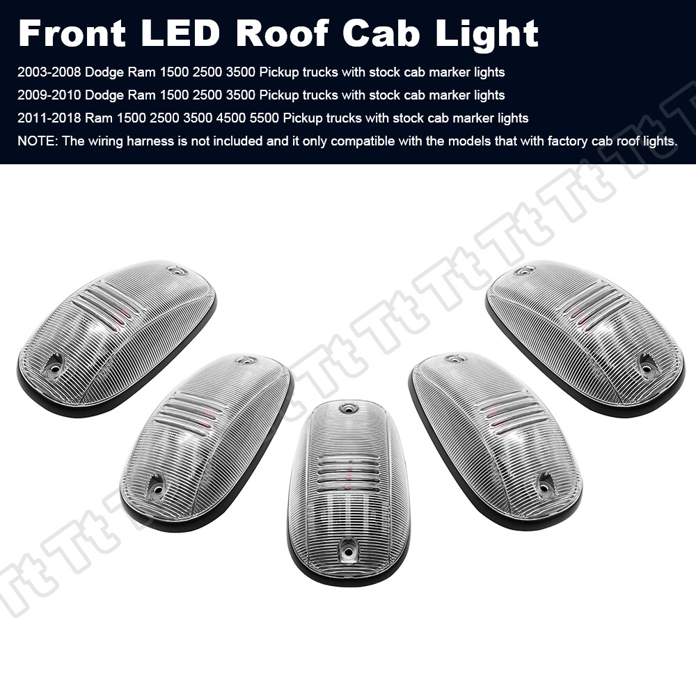 For 03-18 Dodge Ram 1500 2500 3500 Truck LED Cab Roof Marker Running Light Clear