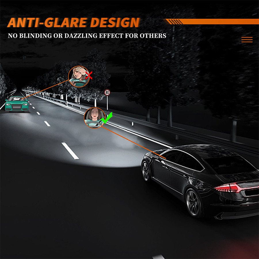 10000K White LED Headlight Hi/Lo Beam Bulbs 9005 H7 Conversion Kit AAAAA