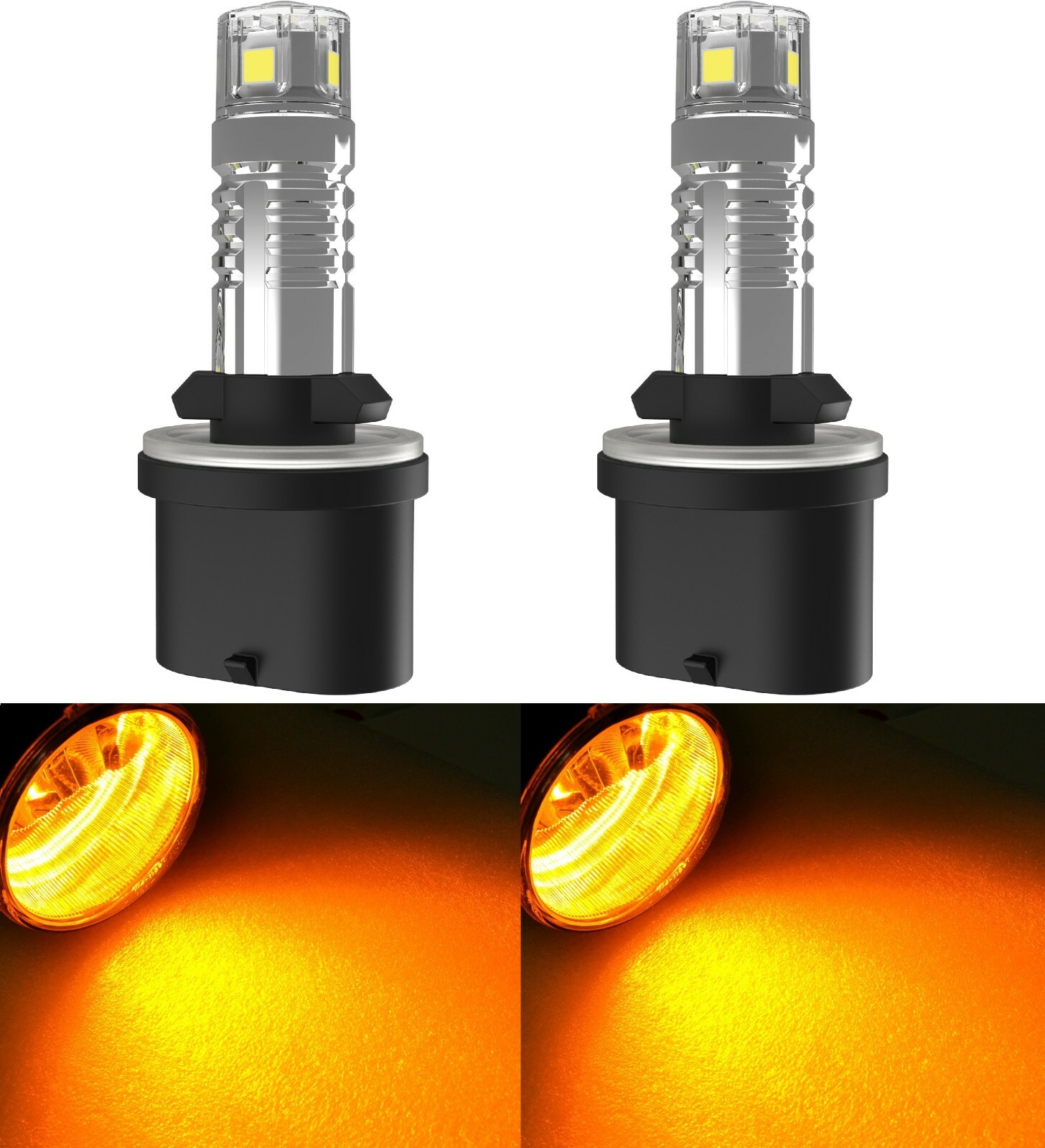 LED 20W 880 H27 Orange Two Bulbs Fog Light Replacement Upgrade Lamp Stock Fit OE