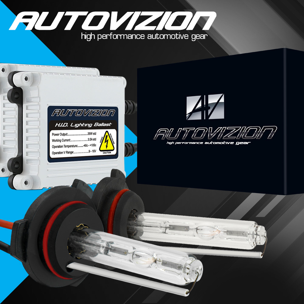 AUTOVIZION 35w HID KIT SLIM H13 Bi-Xenon 6000K Blue Beam Headlight Conversion