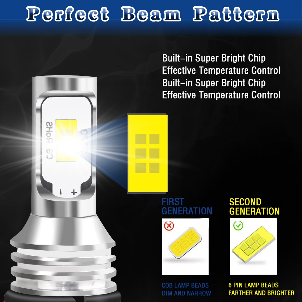 9005+9006 LED Headlight Combo High Low Beam Bulbs Kit Super White Bright Lamp 4x