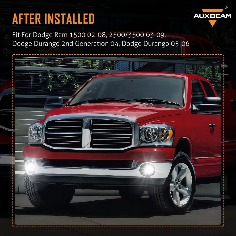LED Fog Lights w/ DRL Turn Signal Lamp for Dodge Ram 02-08 1500 03-09 2500 3500