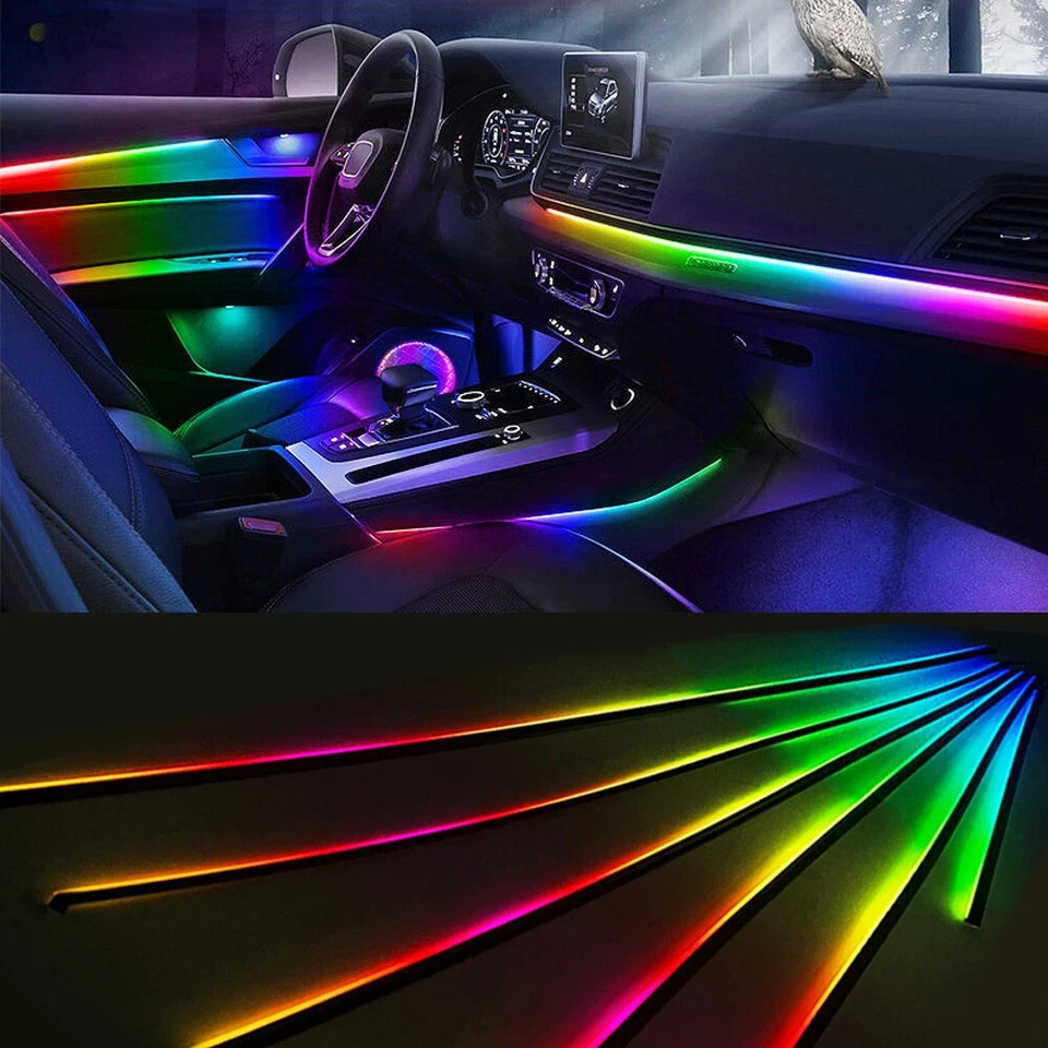 LED Car Interior Strip Light Atmosphere APP-Control Ambient Light 22 IN 1 Kit US