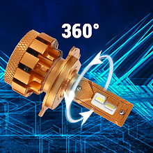 AUXBEAM 70W Hi Lo Beam H4+9006 Car LED Headlights Bulb 6000K Fog Light F-16 Plus