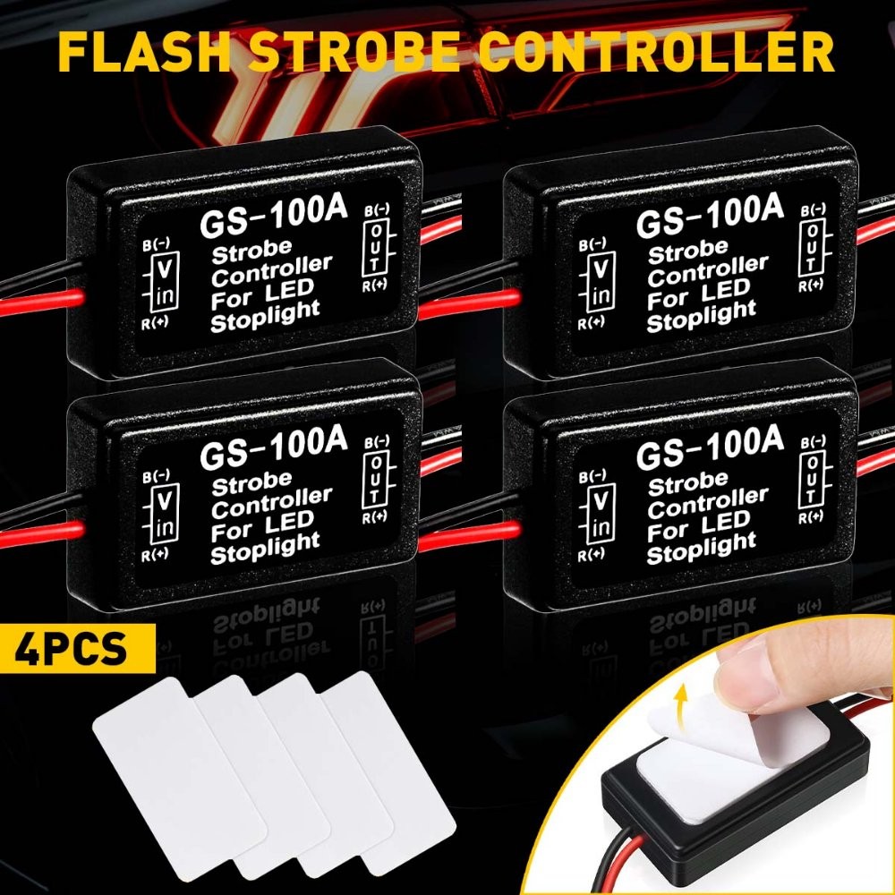 12V GS-100A LED Brake Stop Tail Light Strobe Flash Module Controller Box Module