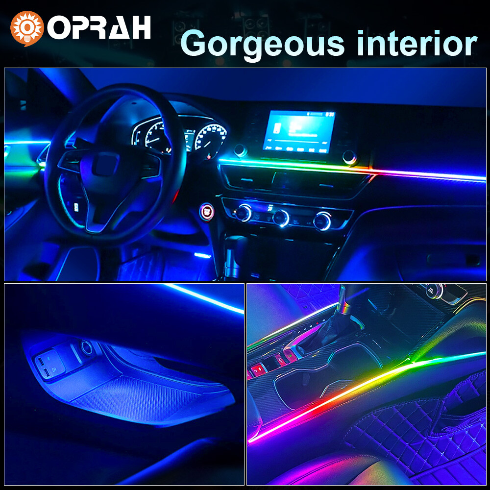 RGB Car Symphony Ambient Light 256 Color Led Atmosphere Acrylic Strip Remote APP