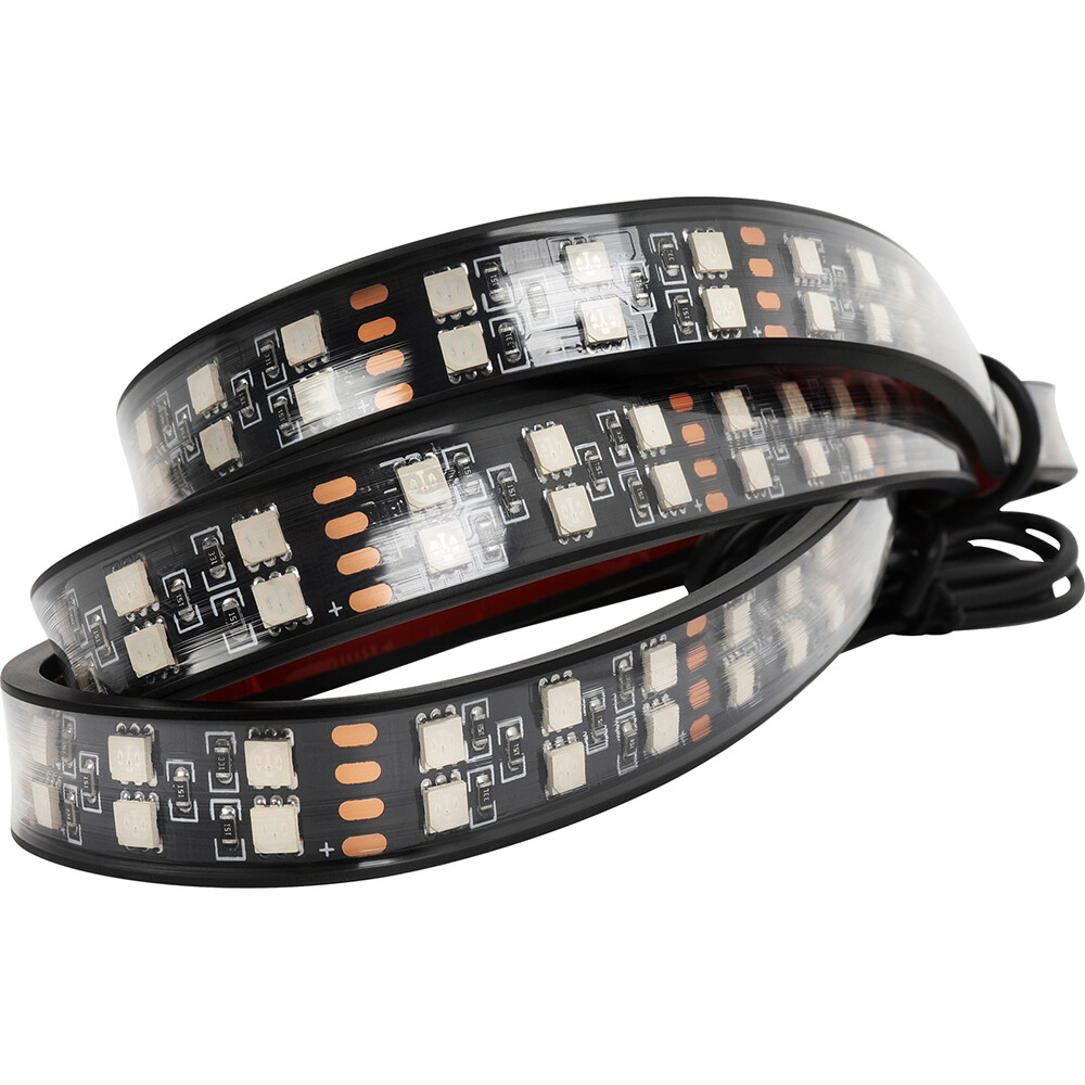 6PCS Double Row LED RGB Light Strip Neon Underglow LED Kit Remote For Subaru WRX