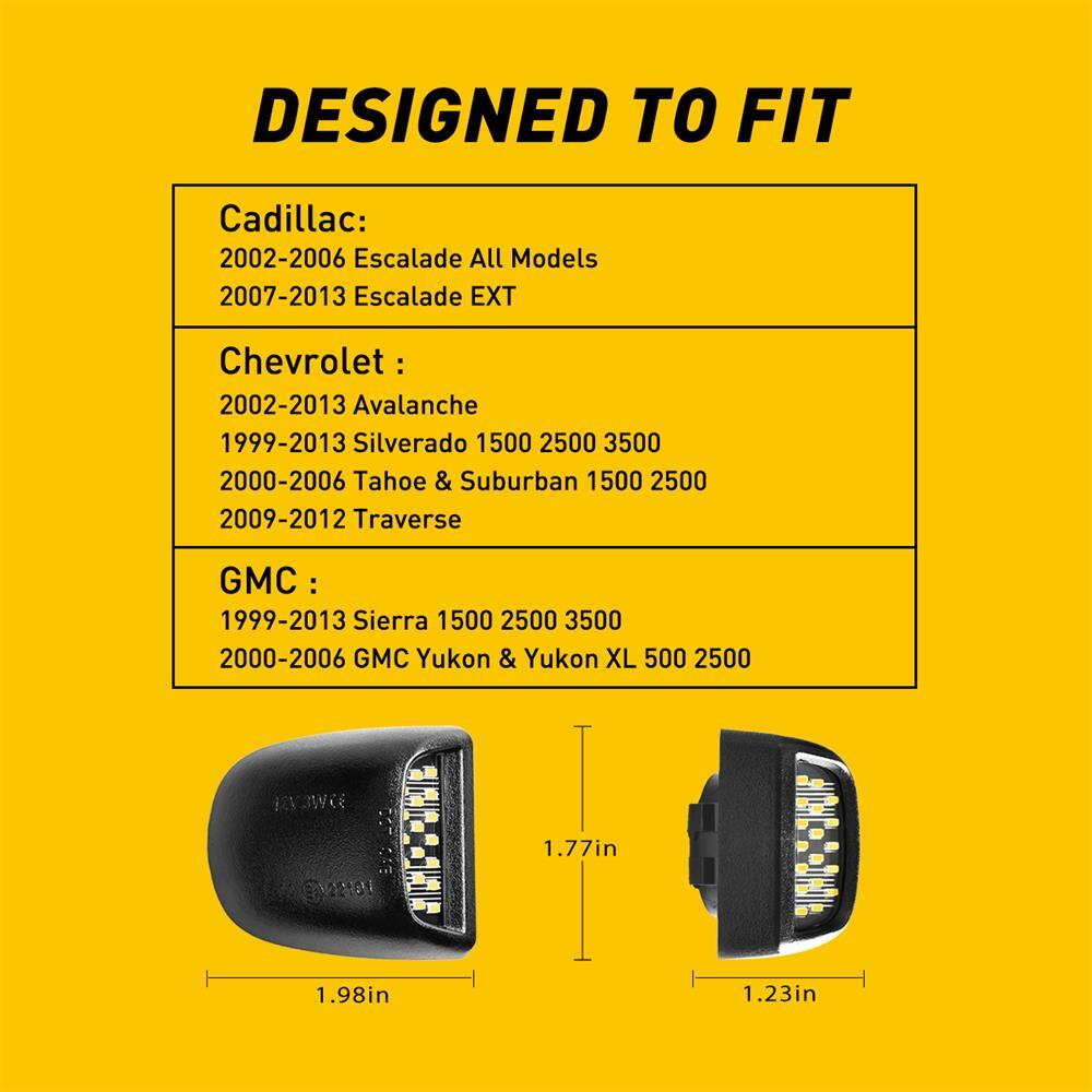 AUXITO LED License Plate Light For 1999-2013 Chevy Silverado Avalanche Bright US