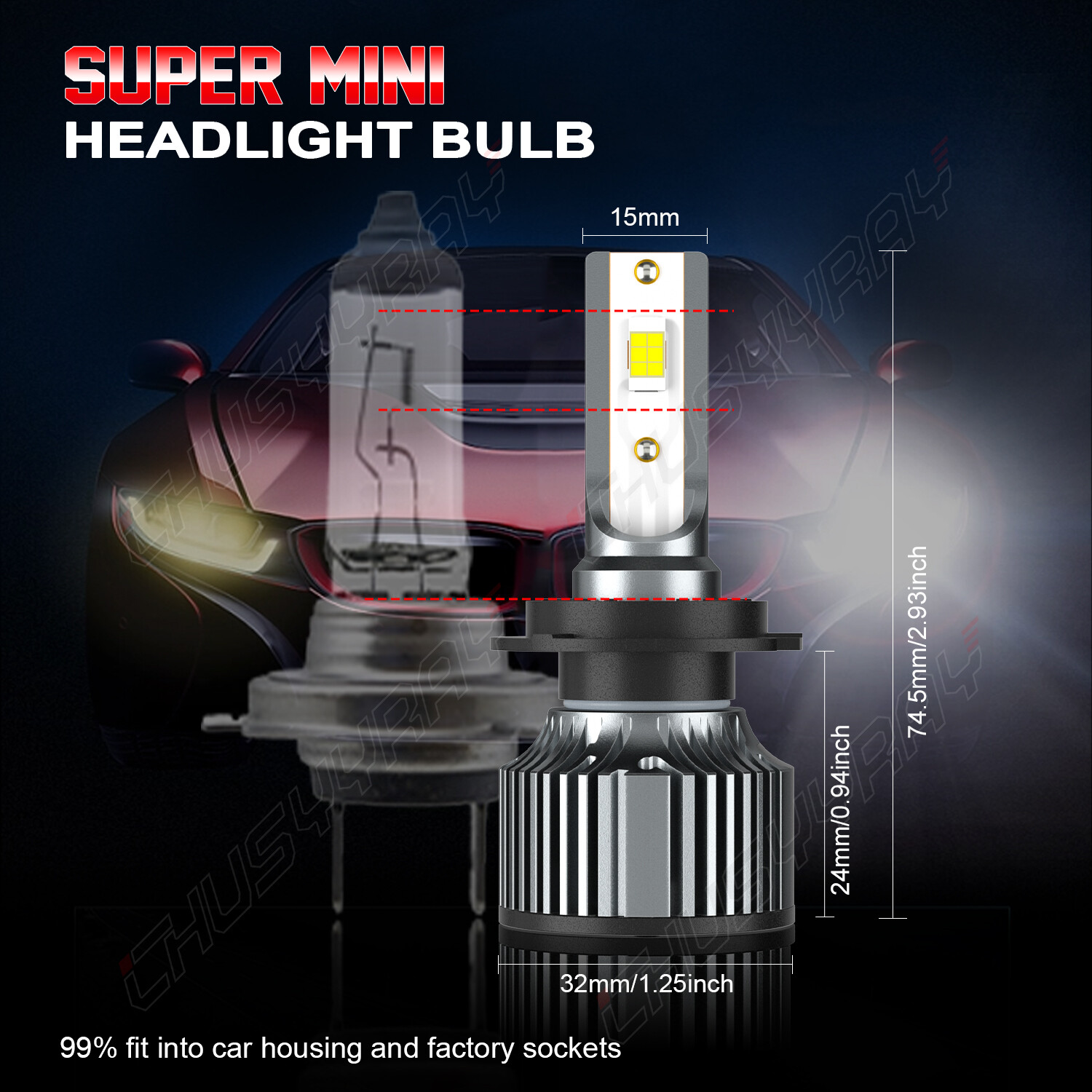For BMW 323i 328i 335i 340i xDrive 6X 6000K LED Hi/Lo Headlight+Fog Light Bulbs