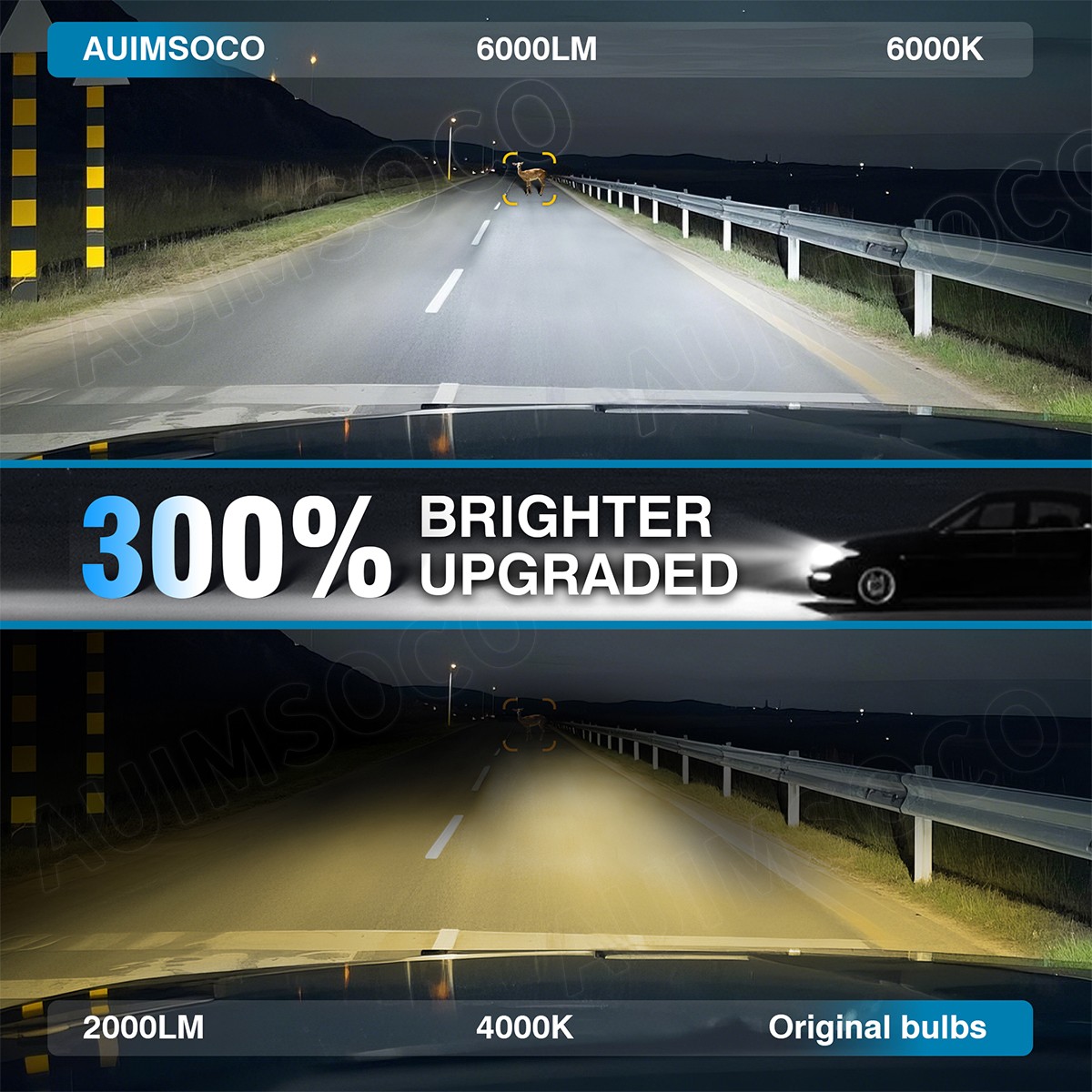 For Dodge Ram 4500 2008-2010 LED Fog Light Bulb 9006 Foglight White 6500K Lamps