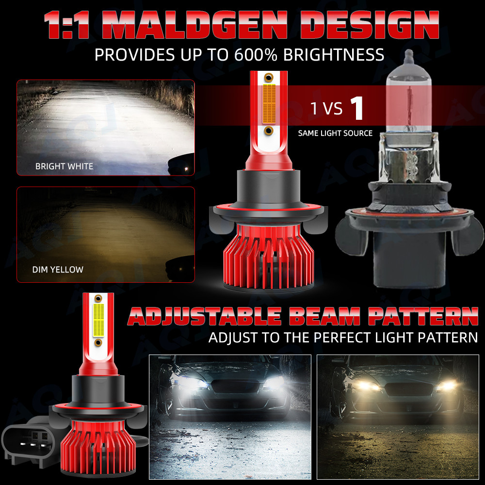 For Ford F-150 2004-2014 6x 6000K LED Headlight Bulbs High/Low Beam + Fog Light