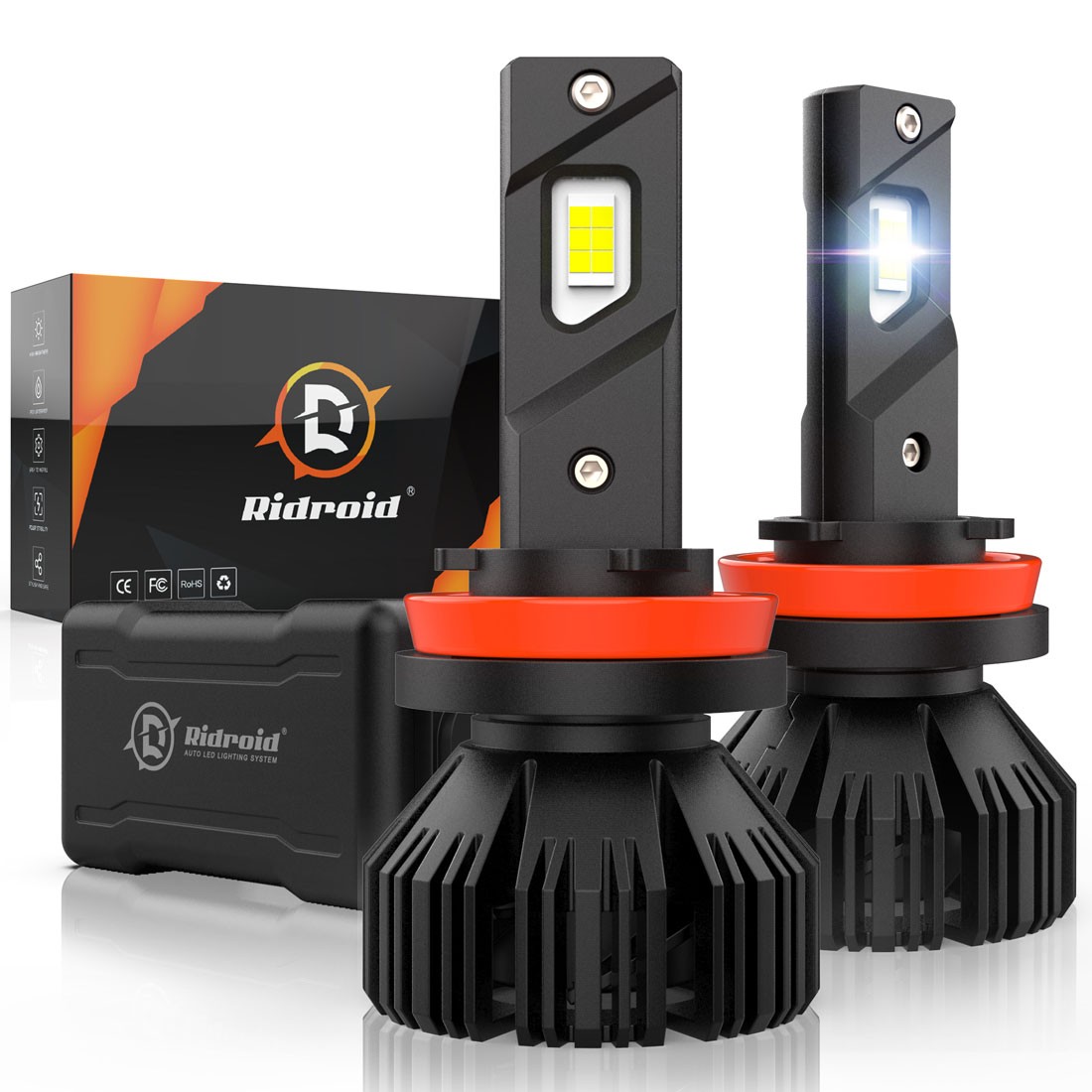 H11 LED Headlight Super Bright Bulbs Kit 6500K White 240000LM High/Low Beam