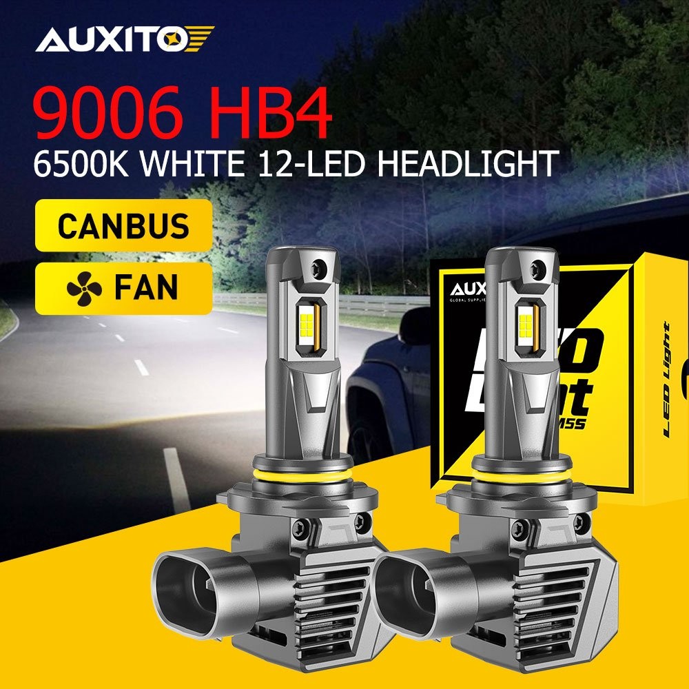 AUXITO M5S 9006 HB4 12LED Headlight Bulbs Hi/Lo Beam High Power 120W White EAAF