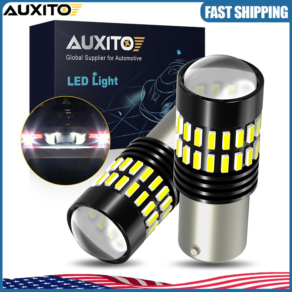 AUXITO 1156 BA15S P21W LED 6000K Bulbs Reverse Brake Light Error Free CANBUS 2X