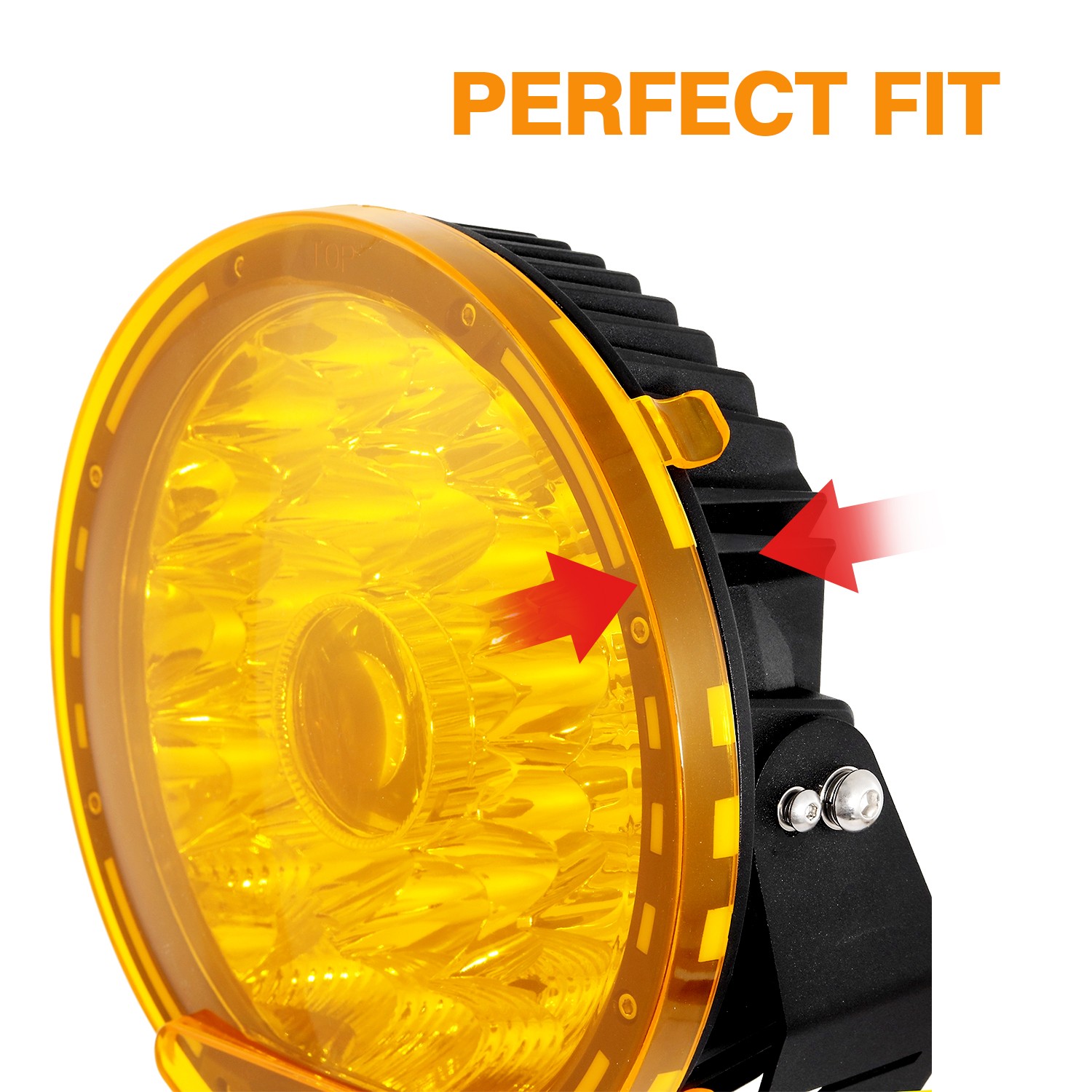 AUXBEAM 9″INCH 360-PRO 720W Round LED Work Lights Offroad Work Fog w/Amber Cover