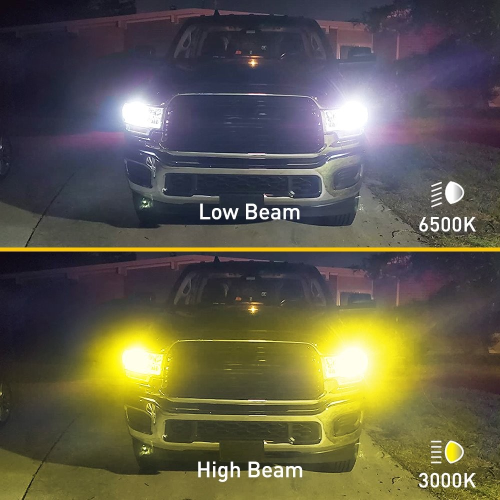 9003 H4 LED Headlight For Honda Fit 2007-2019 2020 Hi Low Beam Bulb White+Yellow