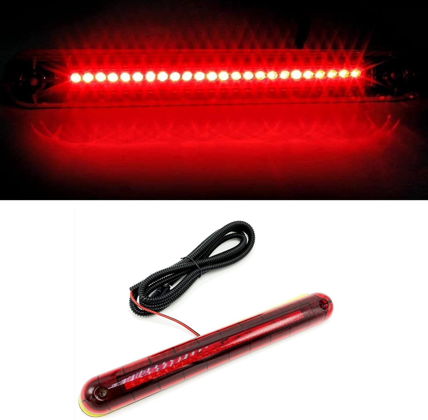 24 LED 12V Tercera Luz De Freno Led Roja