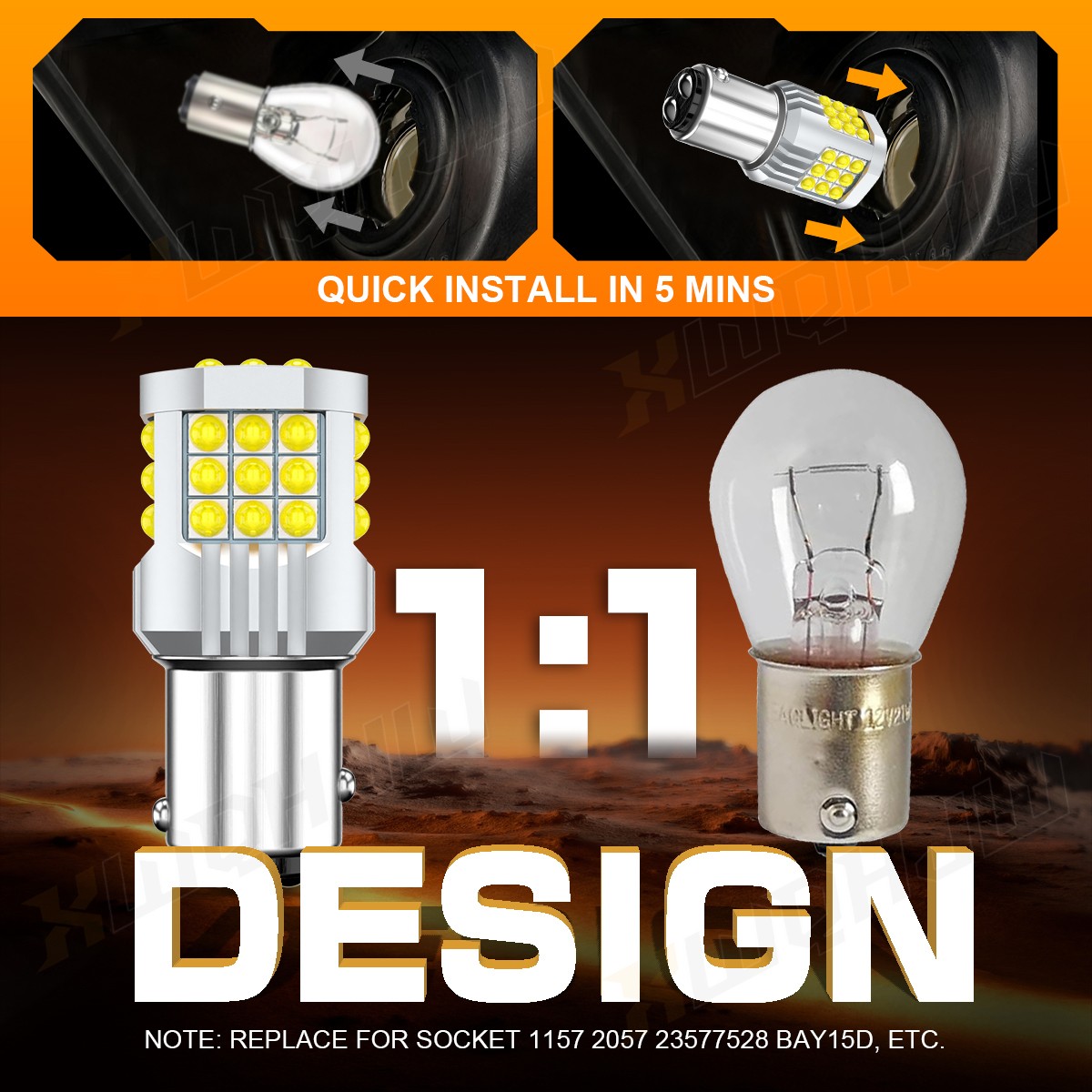 2x 1157 LED Turn Signal Light Bulbs White Anti-Hyper Flash FOR 2013 Nissan Quest