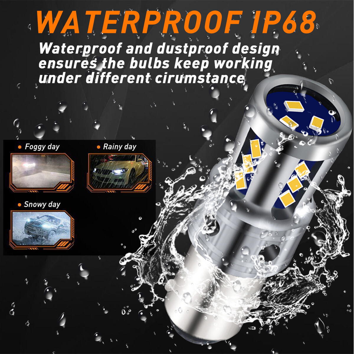 2X 18-SMD LED Brake Stop Light Bulb 1157 2057 2357 Pure White Bright Free Return