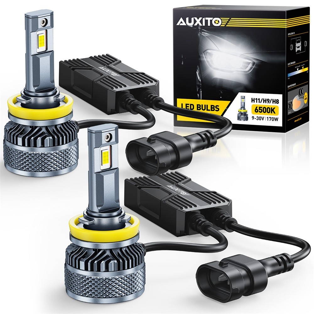 AUXITO H11 H8 H9 LED Headlight Bulbs 6500K White 32000LM For Halogen Replace X5