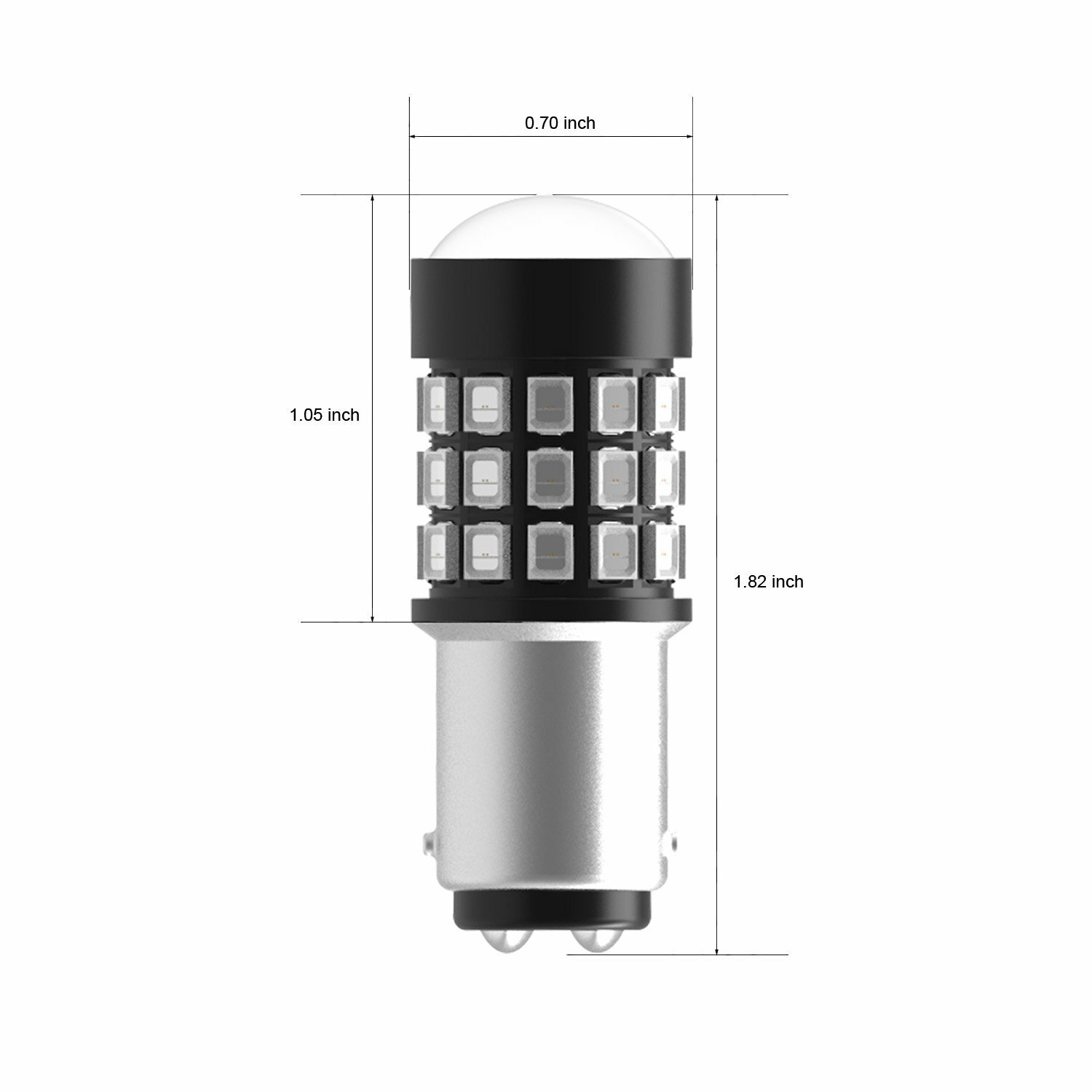 Alla Lighting Legal 1157 Red Flash Strobe Brake Light Bulb Dual Contact Filament