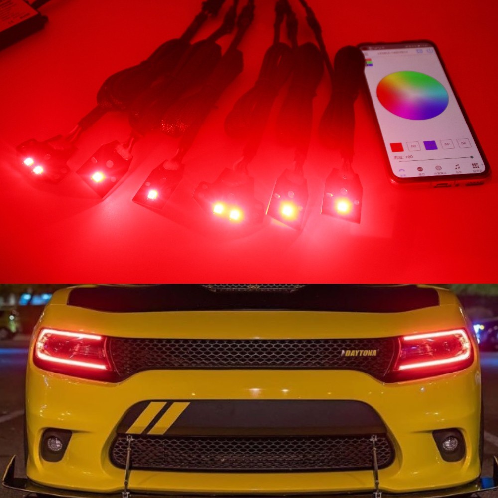 RGBW LED DRL Circuit Board Kit for 2015‑Up Dodge Charger C‑Ring Headlights App