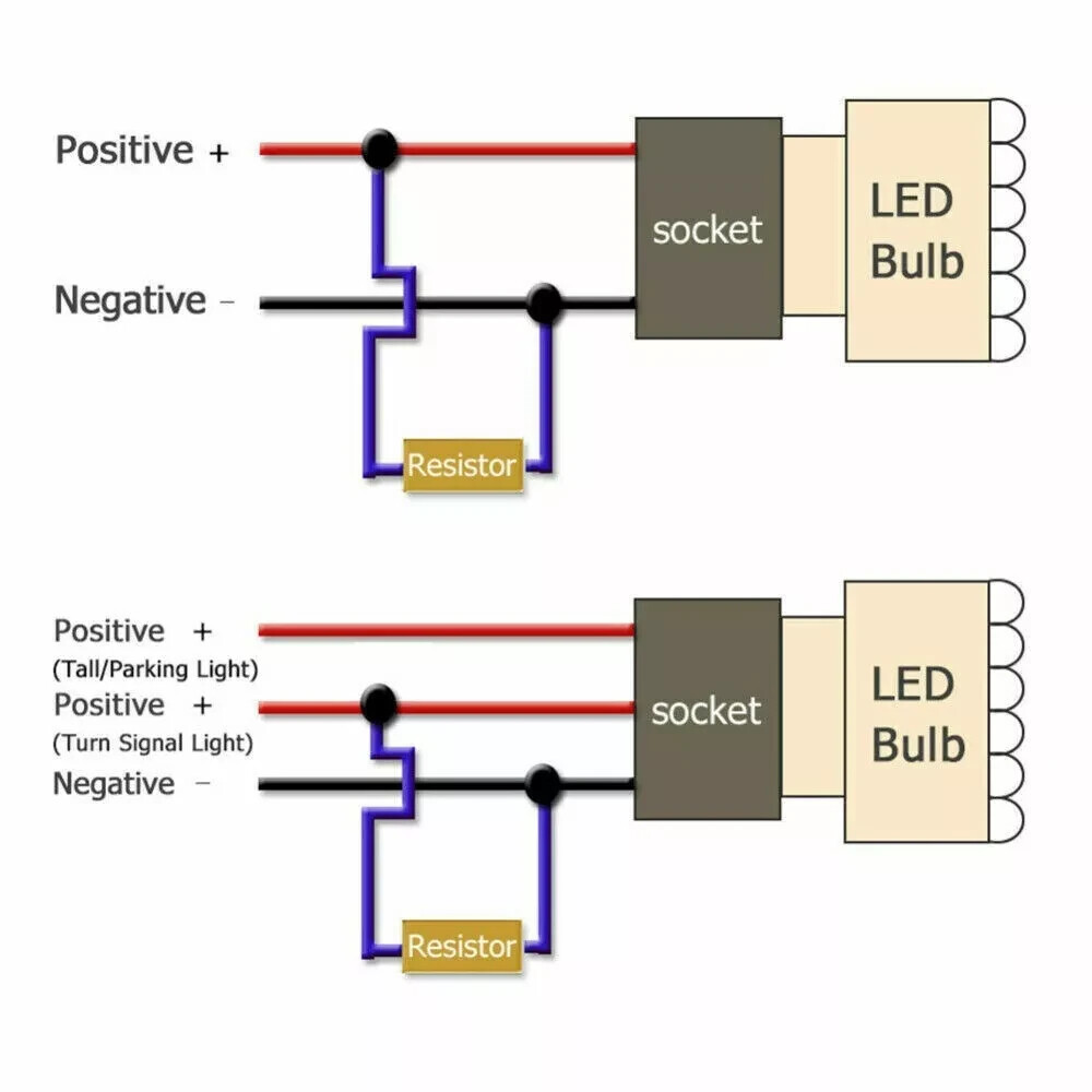 4pcs Load Resistor 50W 6RJ 6ohm LED Decoder FIX Hyper Flash Turn Signal Blinker