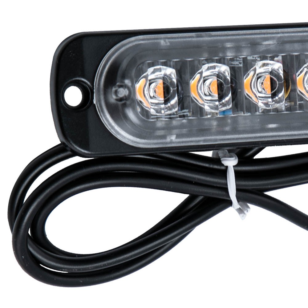 10 Amber LED Light 18W Strobe Beacon Diecast Aluminum Housing For Off road ATVs